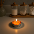 Multicolored Unscented Tealight Flower Candle (Set of 3)