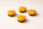 Multicolored Unscented Tealight Flower Candle (Set of 3)
