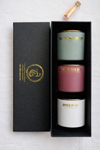 Set of 3 4oz Soy Coconut Apricot Wax Candle Giftbox