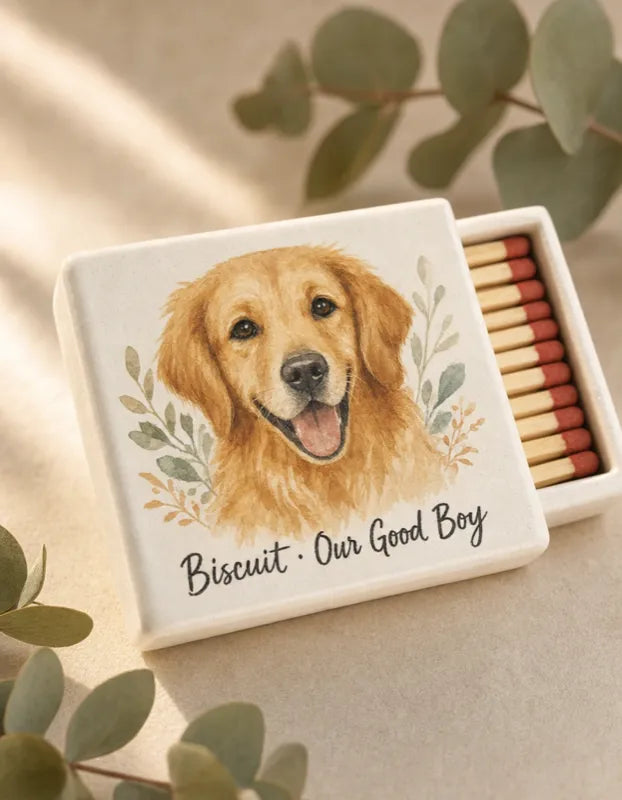 Pet portrait matchbox