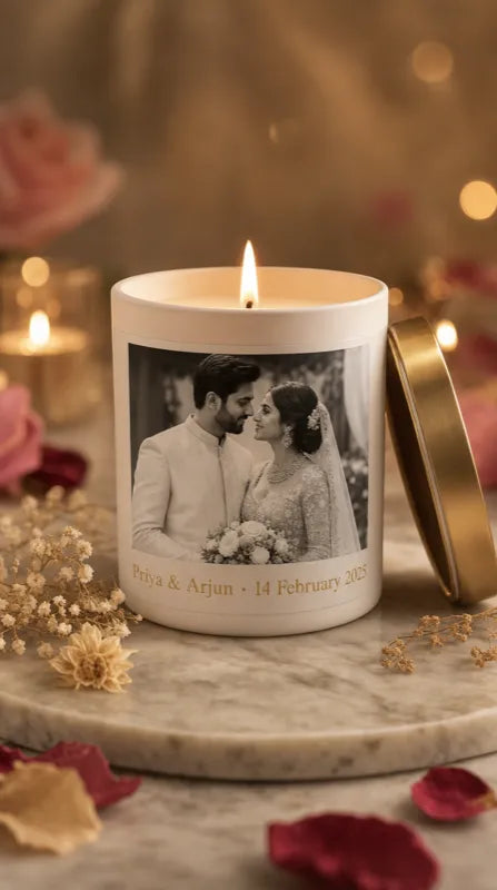 Wedding custom candle